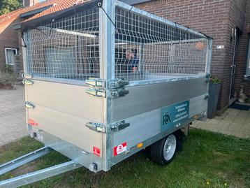 Easyline 750kg alu plateau aanhangwagen loofrekken 2xborden beschikbaar voor biedingen