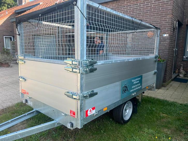 Easyline 750kg alu plateau aanhangwagen loofrekken 2xborden, Auto diversen, Aanhangwagen-onderdelen, Ophalen