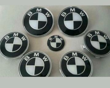 Ensemble de 7 logos Bmw emblèmes > noir et blanc F15 E60 E90, Enlèvement ou Envoi, Neuf, BMW