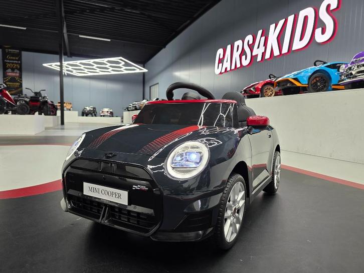 Kinderauto Mini Cooper S - 12 volt - soft start - leren zit, Kinderen en Baby's, Speelgoed |Speelgoedvoertuigen, Nieuw, Afstandsbediening