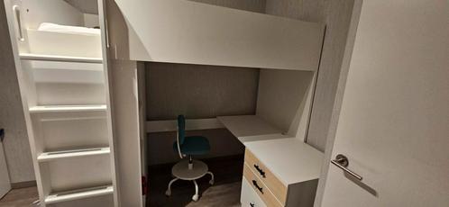 Hoogslaper met kleerkast en bureau, Huis en Inrichting, Slaapkamer | Stapelbedden en Hoogslapers, Zo goed als nieuw, Hoogslaper