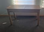 Stevig schoolbankje, herschilderd met verouderingstechniek., Huis en Inrichting, Ophalen