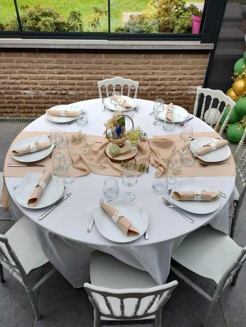 Verhuur van ronde tafels van 160 cm, Hobby en Vrije tijd, Feestartikelen | Verhuur, Nieuw, Ophalen of Verzenden