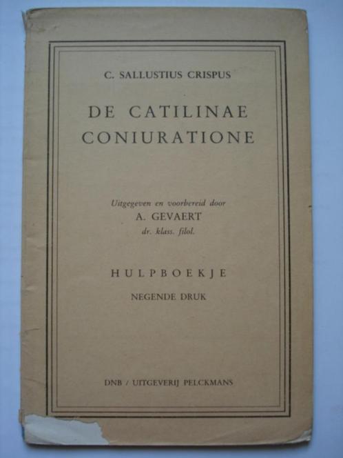 17. Sallustius De Catilinae Coniuratione Hulpboekje 1, Livres, Livres scolaires, Utilisé, Latin, Secondaire, Envoi