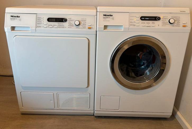 Miele droogkast en wasmachine, Elektronische apparatuur, Wasmachines, Zo goed als nieuw, Ophalen