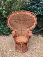 Chaise Emmanuelle - Peacock chair - Pauwenstoel - rotan, Huis en Inrichting, Ophalen, Gebruikt, Bruin, Riet of Rotan