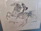 Litho numérotée "La Chevauchée" par Salvator Dali, Antiek en Kunst, Ophalen of Verzenden