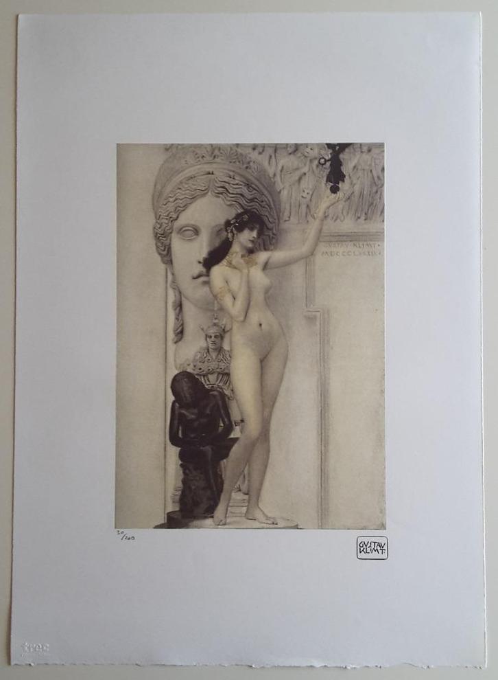 Gustav Klimt (1862-1918)–Lithografie Allégorie de Sculpture, Antiek en Kunst, Kunst | Litho's en Zeefdrukken, Ophalen of Verzenden