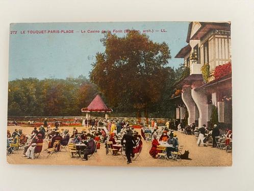 Vintage Postkaart Le Touquet Paris Plage Casino de le Forêt, Verzamelen, Postkaarten | Buitenland, Gelopen, Frankrijk, 1920 tot 1940