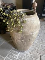 Olijfpot/ stenen kruik/ vaas/ bloempot, Huis en Inrichting, Woonaccessoires | Vazen, Ophalen, ., Zo goed als nieuw, .
