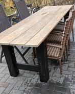 Grote tuintafel , teak 80 x 250cm ( dringend weg ), Ophalen, Zo goed als nieuw