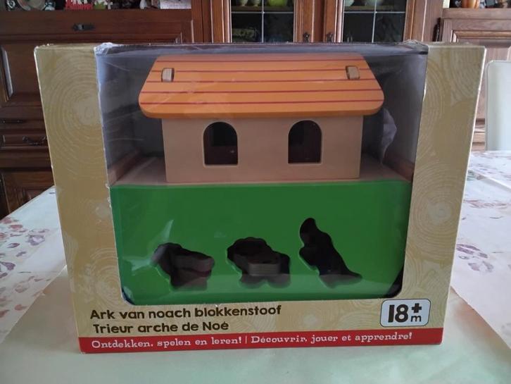 Houten blokkenstoof ^Ark van Noach^, Enfants & Bébés, Jouets | Jouets en bois, Comme neuf, Enlèvement