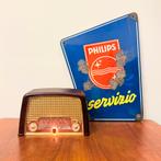 VINTAGE BUIZENRADIO PHILIPS BF121.01 ART DECO BAKELIET BRUIN, Antiek en Kunst, Verzenden