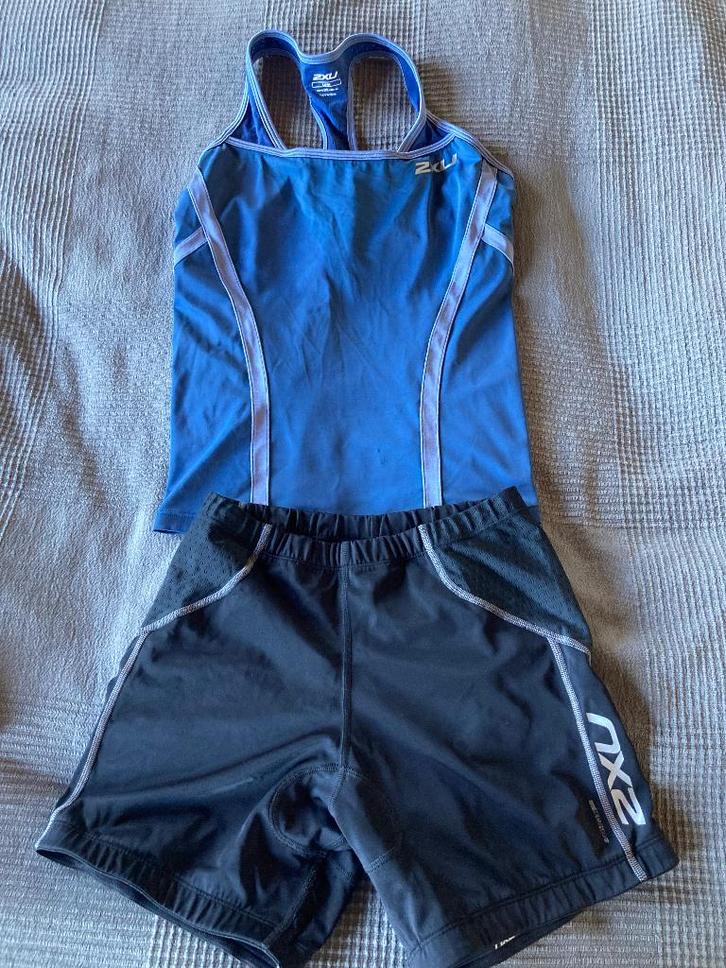 triatlonpakje van het merk 2XU, Fietsen en Brommers, Fietsaccessoires | Fietskleding, Zo goed als nieuw, Dames, Bovenkleding, L