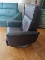 Elektrische lederen fauteuil/Château d'Ax, Huis en Inrichting, Ophalen, Gebruikt, Leer