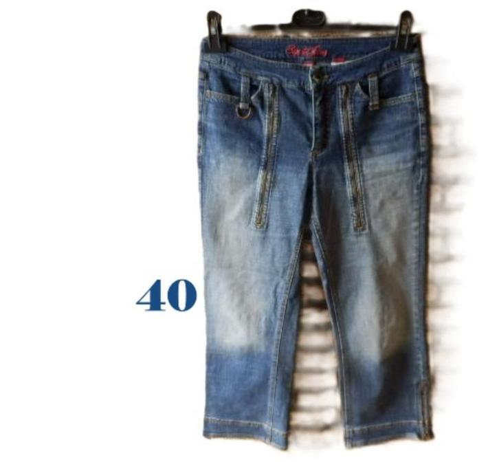 (13) -jeans ¾ femme t.40 bleu - esprit -, Kleding | Dames, Spijkerbroeken en Jeans, Zo goed als nieuw, W30 - W32 (confectie 38/40)