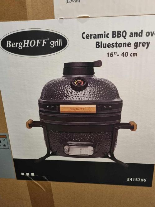keramische barbeque Berghoff 40 cm bluestone grey nieuw, Tuin en Terras, Houtskoolbarbecues, Nieuw, Ophalen