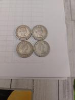 4 x half crown 1948-58-61-63 nickel Angleterre, Enlèvement ou Envoi, Monnaie en vrac, Autres pays