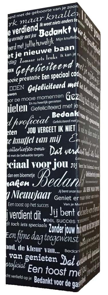 Wijnflesdozen met verschillende teksten. nieuw, Diversen, Overige Diversen, Nieuw, Ophalen of Verzenden
