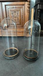 Twee glazen stolpen, Maison & Meubles, Accessoires pour la Maison | Cloches, Comme neuf, Enlèvement ou Envoi