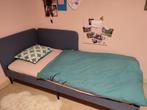 Eenpersoonsbed, Huis en Inrichting, Slaapkamer | Bedden, Blauw, 90 cm, Stof, 210 cm