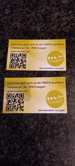 Tickets voor een sportbeurt, Twee personen, Overige typen