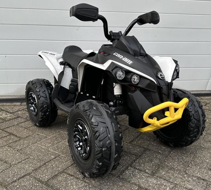 can-am Renegade 12v Quad wit –– Rubberband - BT - NIEUW, Kinderen en Baby's, Speelgoed | Buiten | Voertuigen en Loopfietsen, Nieuw