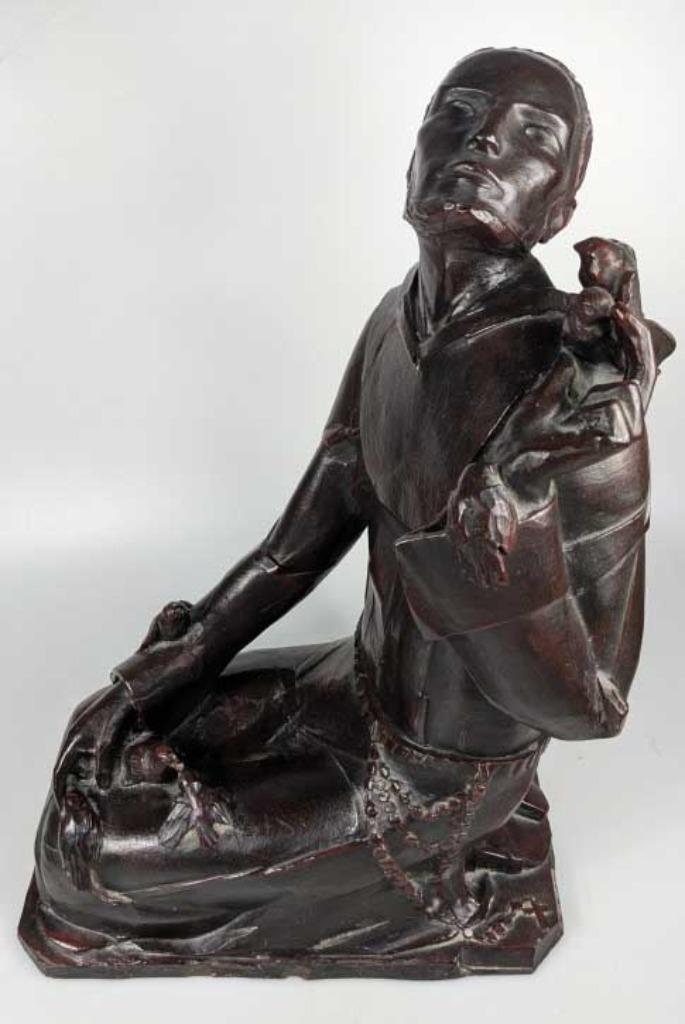 Terracotta beeld Robert Van De Velde, H. Franciscus, Antiquités & Art, Art | Sculptures & Bois, Enlèvement