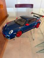1:18 Autoart PORSCHE 911 (997) GT3 RS 3.8 Blauw Zeldzaam, Hobby en Vrije tijd, Modelauto's | 1:18, Ophalen of Verzenden, Zo goed als nieuw
