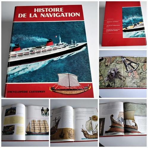 Grand livre broché HISTOIRE DE LA NAVIGATION Casterman 1968, Collections, Marine, Utilisé, Livre ou Revue, Enlèvement ou Envoi