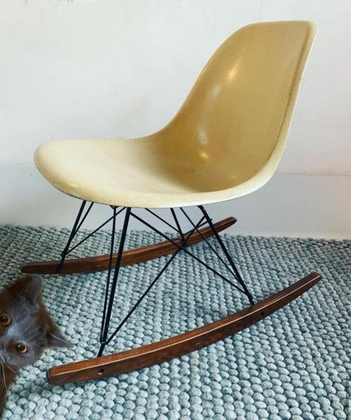 Dames rocking chair design vintage, Huis en Inrichting, Stoelen, Gebruikt, Eén, Metaal, Overige materialen, Overige kleuren, Ophalen