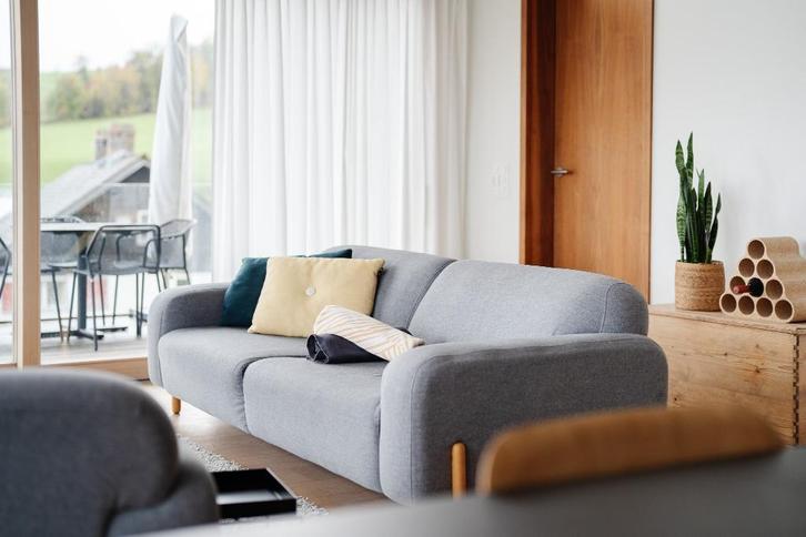 Zeer goede staat - 3-zit sofa Marvin Grey (Sofacompany), Huis en Inrichting, Zetels | Zetels, Zo goed als nieuw, Rechte bank, Driepersoons