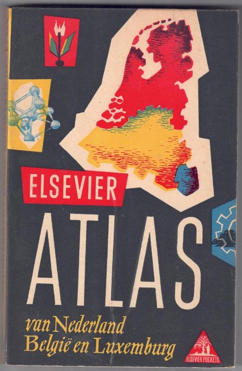 Elsevier Atlas van Nederland, Belgïe en Luxemburg (1960), Boeken, Reisgidsen, Gelezen, Reisgids of -boek, Benelux, Overige merken