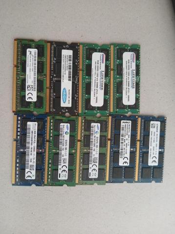 8 Go de RAM DDR3L pour ordinateurs portables à 8 euros chacu, 8 GB, DDR3, Comme neuf, Enlèvement