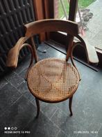 Chaise de bureau en bois courbé avec assise en rotin, Enlèvement ou Envoi