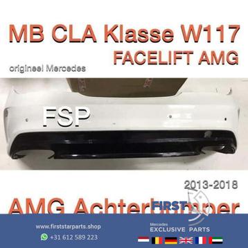 W117 CLA AMG Facelift Achterbumper Mercedes 2013-2018 wit MB disponible aux enchères