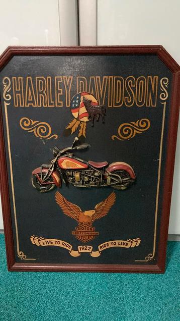 Muurdecoratie Harley Davidson , afmeting 60 op 80 cm, beschikbaar voor biedingen