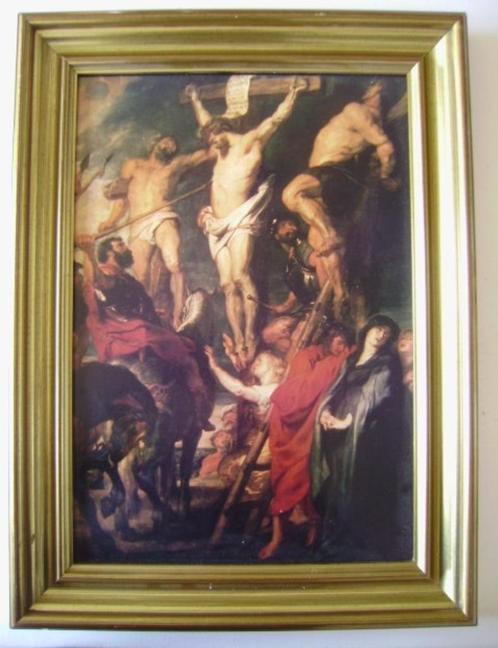 >>> DE GEKRUISIGDE CHRISTUS <<< Repro op paneel., Antiek en Kunst, Kunst | Schilderijen | Klassiek, Ophalen