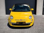 Fiat 500 Yellowstone panoramadak airco euro5, Auto's, Fiat, Euro 5, Zwart, Leder, Bedrijf