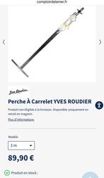 Perche à Carrelet 2 metres aluminium avec poulie, Ophalen, Gebruikt, Net of Fuik