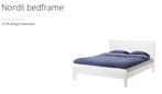 Bedframe, Ophalen, Wit, Tweepersoons, Zo goed als nieuw