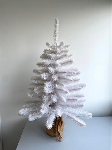 Wit glanzend kerstboompje van 100cm