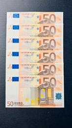 50 euro 6 opeenvolgende biljetten Belgie Z Mario Draghi T039, Postzegels en Munten, Bankbiljetten | Europa | Eurobiljetten, Ophalen of Verzenden
