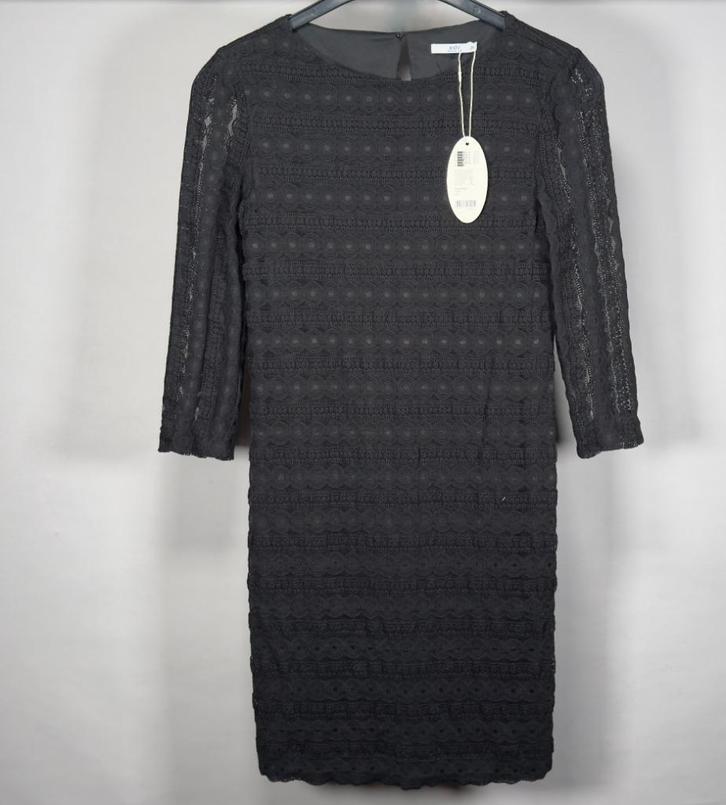 Zwarte jurk (met edc-tag), Kleding | Dames, Jurken, Zo goed als nieuw, Maat 36 (S), Zwart, Onder de knie, Ophalen of Verzenden