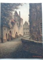 GEORGE LAMMENS / STADSZICHT BRUGGE / ORIGINEEL / 65x49cm SIG, Antiek en Kunst, Ophalen of Verzenden