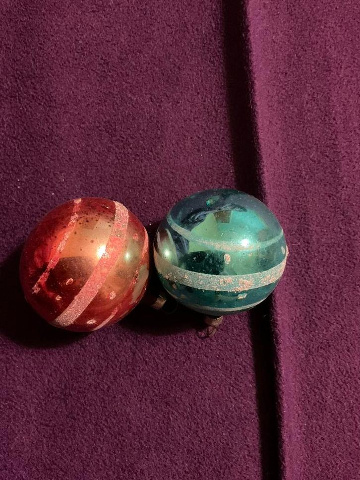 Zeer oude kleurrijke kerstballen, Diversen, Kerst, Zo goed als nieuw, Verzenden