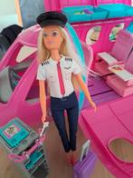 Barbie vliegtuig, Kinderen en Baby's, Speelgoed | Poppen, Ophalen of Verzenden, Zo goed als nieuw, Barbie