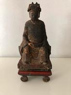 Hout en polychroom sculptuur., Ophalen of Verzenden