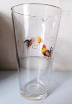 Antieke vaas/kan glas met hanen, Antiek en Kunst, Antiek | Glaswerk en Kristal, Ophalen of Verzenden