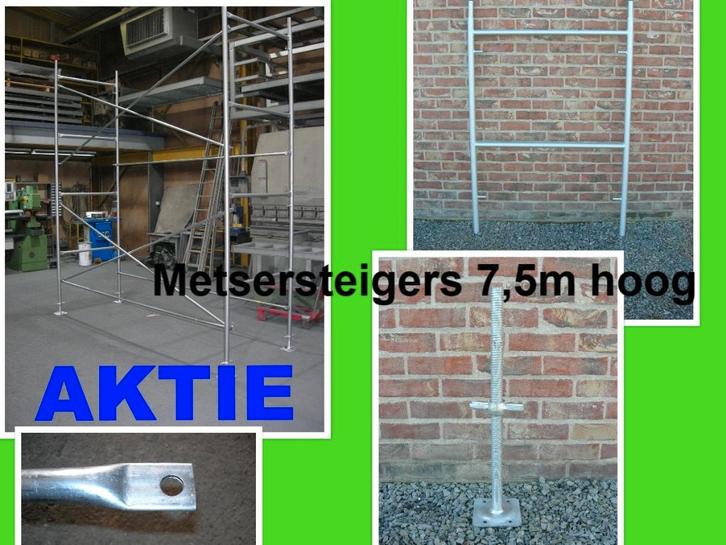 metsersteigers 7,50 m hoog x 2,50 tot 11,4 m lang x 1,25 m B, Bricolage & Construction, Échafaudages, Neuf, Échafaudage de façade